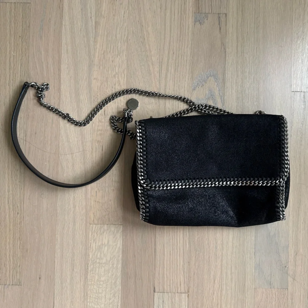 Black Stella McCartney Black Chain-Trimmed Bag - Picture 1 of 5